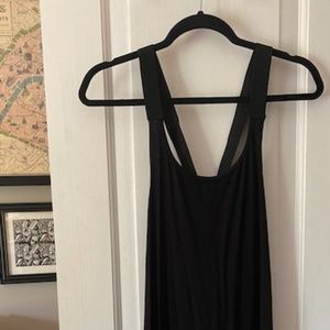 BLACK SHIFT DRESS WITH ELASTIC STRAPS